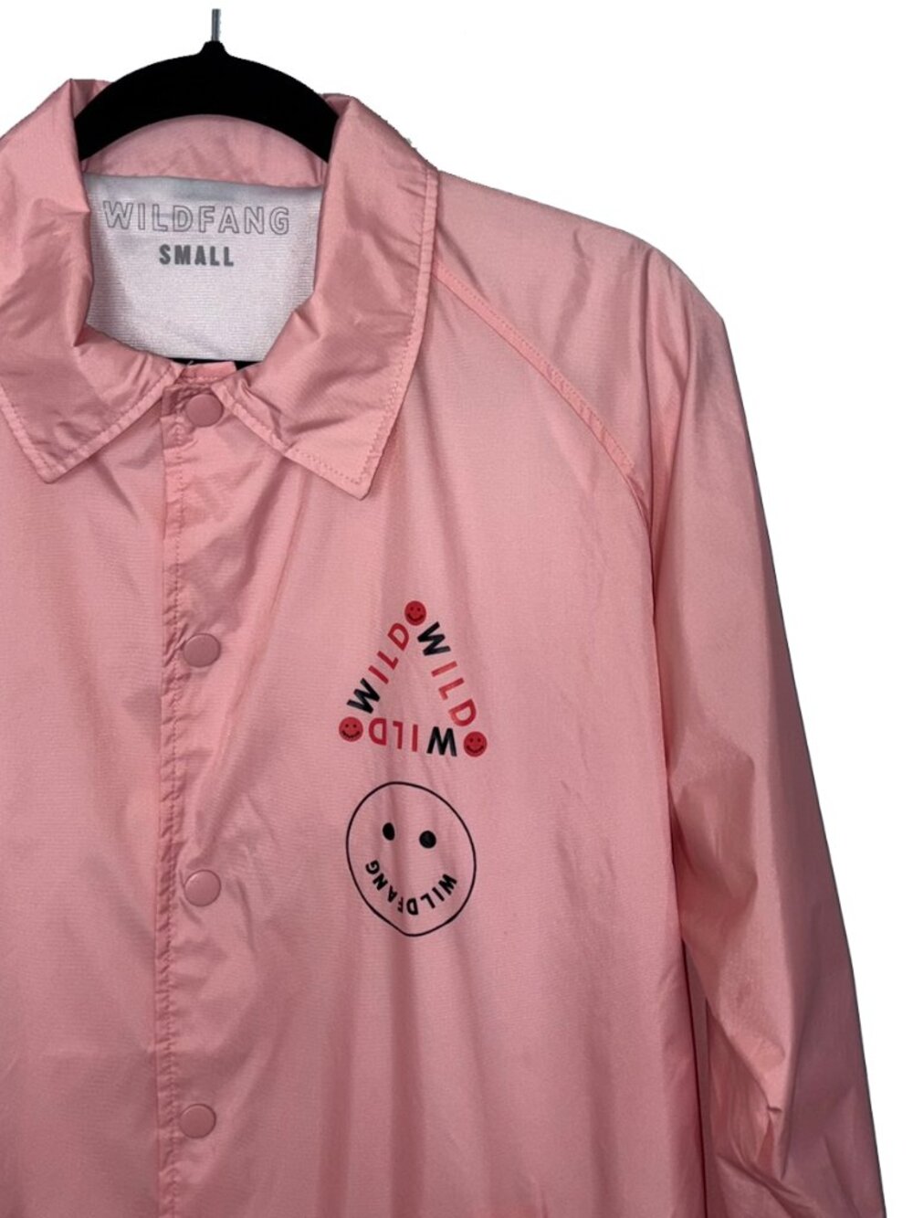 Wildfang Pink Have a Nice Day Coach's Jacket - Size Small